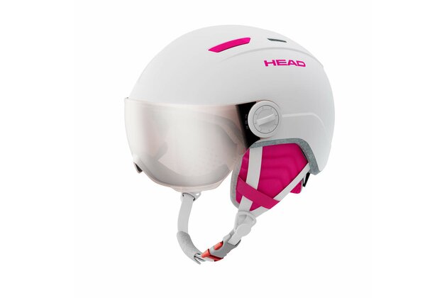 lyžařská helma se štítem MAJA VISOR WHITE