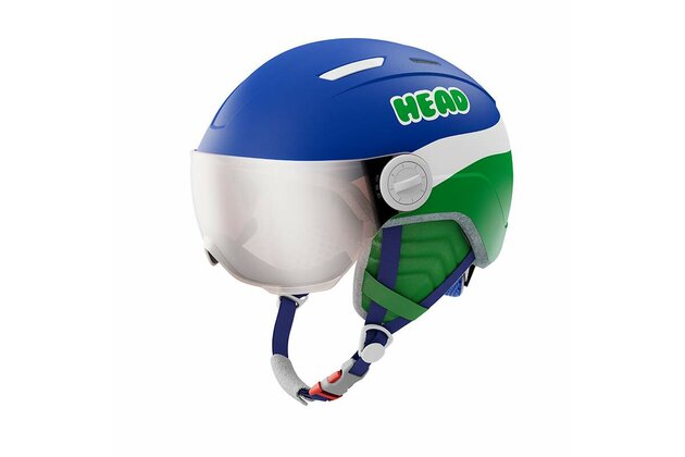 lyžařská helma se štítem MOJO VISOR BLUE/GREEN