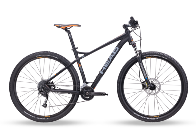 Horské kolo HEAD X-Rubi 1.0 29" bkmatt/orange 2025 ALIVIO - ACERA 2x9, AIR vidlice s lock outem 